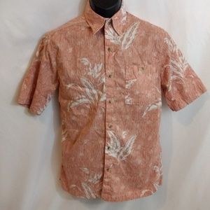 Casual Life Red Button Front Hawaiian Medium